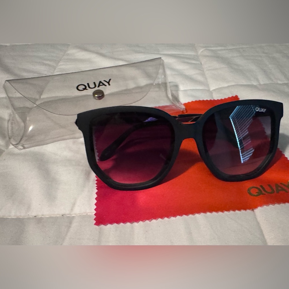 Quay Australia Black Wayfarer Sunglasses
